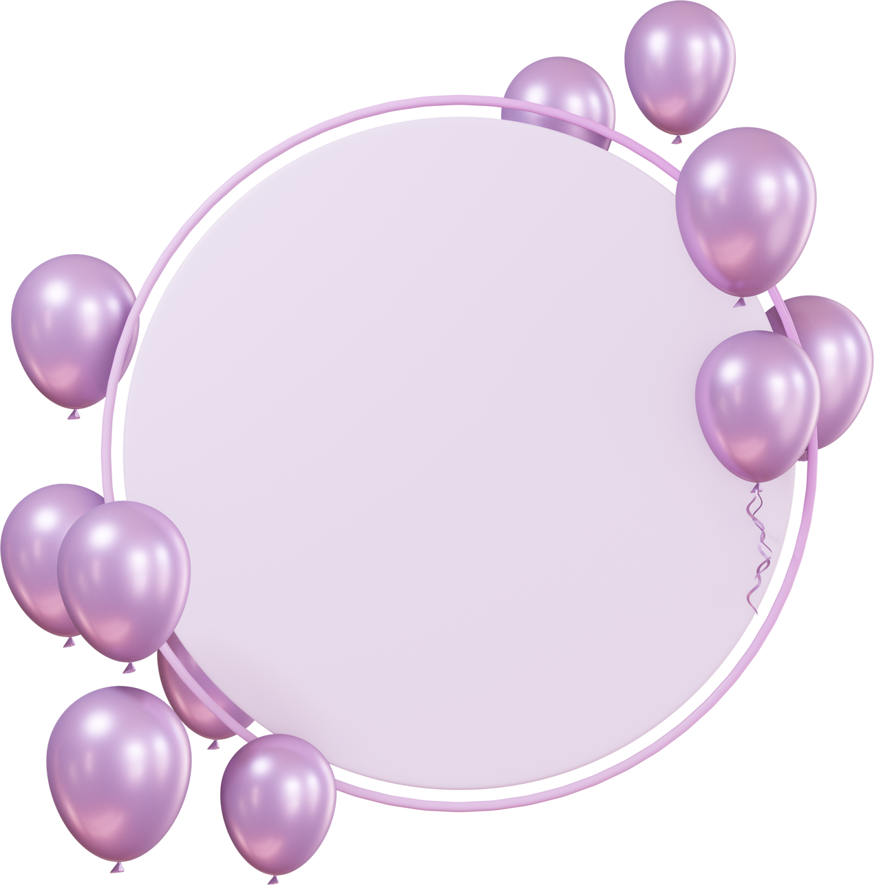 Lilac Balloons Frame